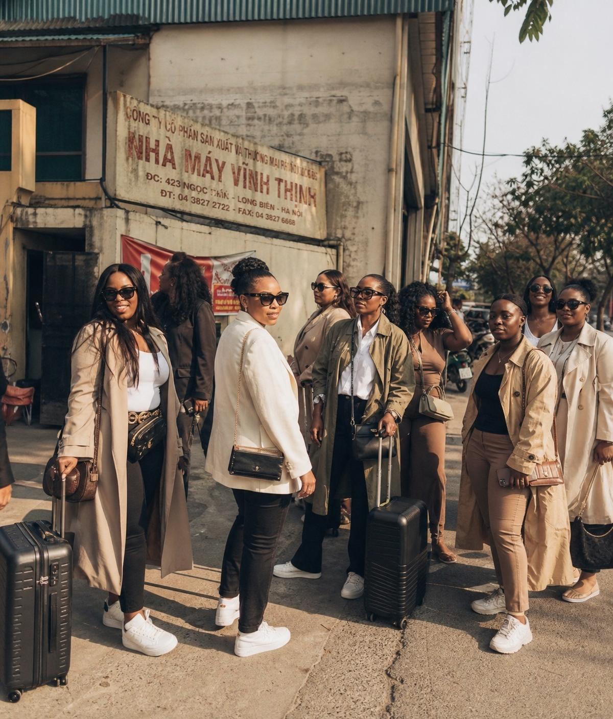 Atlas group arriving at a Vietnam factory